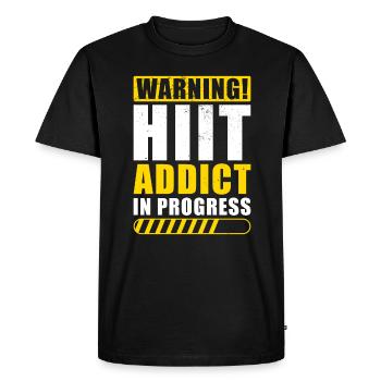 Hiit Workout Training Motivation HIIT Hard Train - Men's Premium Organic T-Shirt - black - Front - Nico (187cm)
