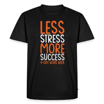 4 days a week - Men's Premium Organic T-Shirt - black - Front - Nico (187cm)
