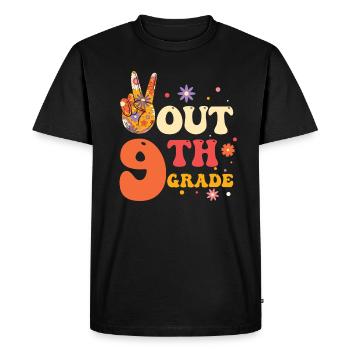 Peace Out 1st Grade Last Day of School - Men's Premium Organic T-Shirt - black - Front - Nico (187cm)
