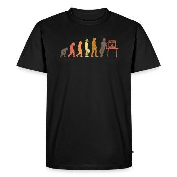 3D Printer Evolution 3D Printer Retro - Men's Premium Organic T-Shirt - black - Front - Nico (187cm)