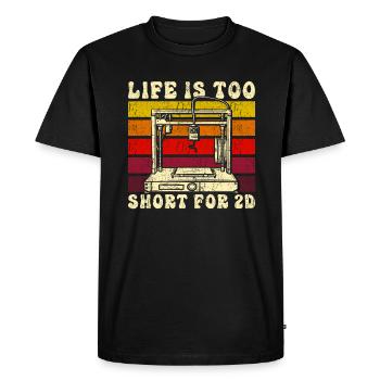 3D Printer Saying Funny Gift 3D Printing - Men's Premium Organic T-Shirt - black - Front - Nico (187cm)