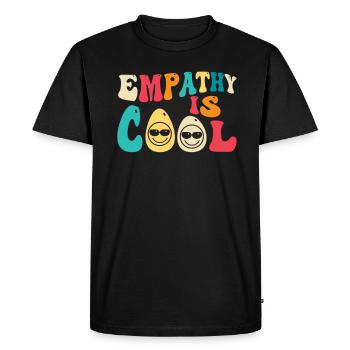 L’empathie, c’est cool - T-shirt Premium bio Homme - noir - Devant - Nico (187cm)