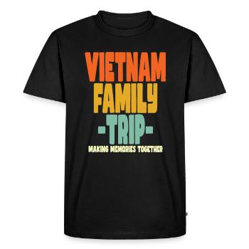 Vietnam Family Trip Holidays - Men's Premium Organic T-Shirt - black - Front - Nico (187cm)