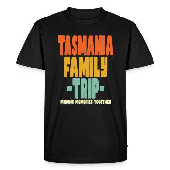 Vacances en famille en Tasmanie - T-shirt Premium bio Homme - noir - Devant - Nico (187cm)