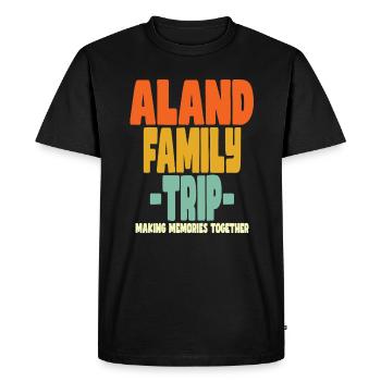 Aland Family Trip Holidays - Men's Premium Organic T-Shirt - black - Front - Nico (187cm)