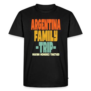 Argentina Family Trip Holidays - Men's Premium Organic T-Shirt - black - Front - Nico (187cm)