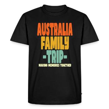 Vacances en famille en Australie - T-shirt Premium bio Homme - noir - Devant - Nico (187cm)
