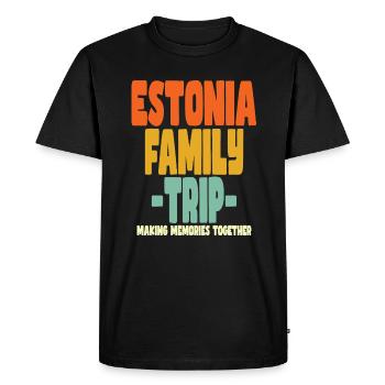 Estonia Family Trip Holidays - Men's Premium Organic T-Shirt - black - Front - Nico (187cm)