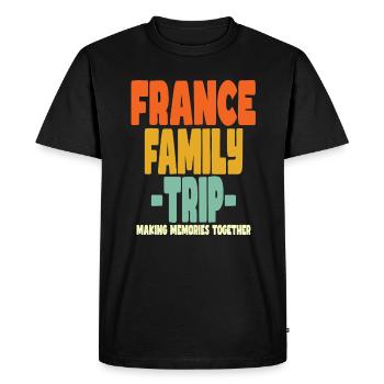 France Family Trip Holidays - Men's Premium Organic T-Shirt - black - Front - Nico (187cm)