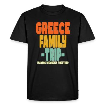 Grèce Vacances en famille - T-shirt Premium bio Homme - noir - Devant - Nico (187cm)