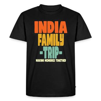 India Family Trip Holidays - Men's Premium Organic T-Shirt - black - Front - Nico (187cm)