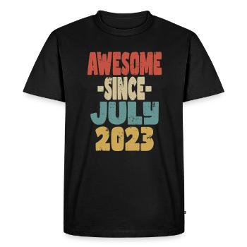 2023 July Birthday Retro - Men's Premium Organic T-Shirt - black - Front - Nico (187cm)
