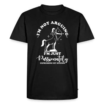Signe du zodiaque Horoscope astrologique du Sagittaire - T-shirt Premium bio Homme - noir - Devant - Nico (187cm)