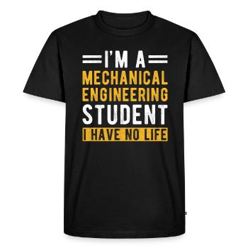 Cadeau étudiant en génie mécanique - T-shirt Premium bio Homme - noir - Devant - Nico (187cm)