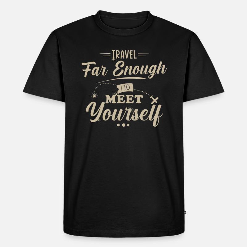 Reisen Spruch - Männer Premium Bio T-Shirt - Schwarz