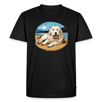 Maremma Abruzzo German Shepherd Maremmano Abruzzese - Men's Premium Organic T-Shirt - black - Front - Nico (187cm)