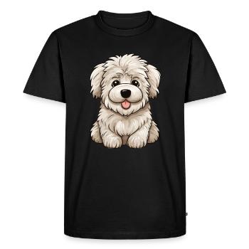 Maremmano Abruzzese Dog Kawaii Maremma - Men's Premium Organic T-Shirt - black - Front - Nico (187cm)