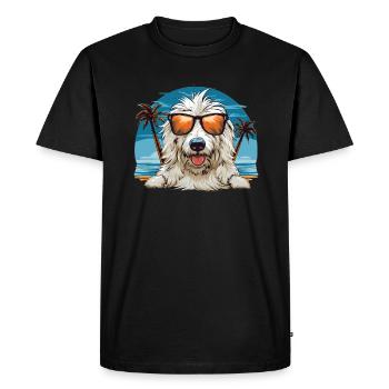 Maremmano Abruzzese German Shepherd - Men's Premium Organic T-Shirt - black - Front - Nico (187cm)