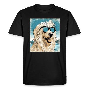 Maremmano Abruzzese German Shepherd - Men's Premium Organic T-Shirt - black - Front - Nico (187cm)