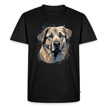 Kangal Dog Dog Breed Face - Men's Premium Organic T-Shirt - black - Front - Nico (187cm)