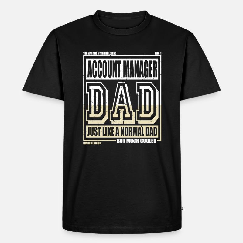 Buchhalter Papa Geschenk - Männer Premium Bio T-Shirt - Schwarz