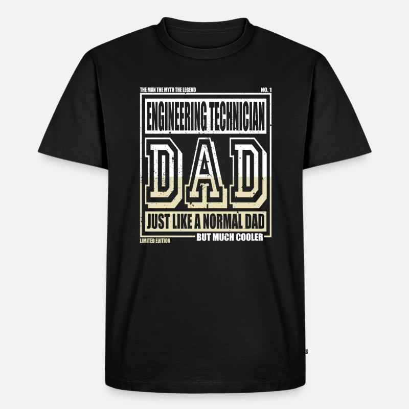 Engineering Technician Dad Gift - Men's Premium Organic T-Shirt - black