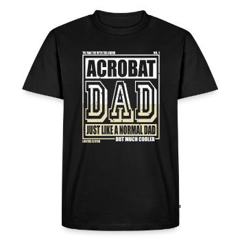 Acrobat Daddy Gift - Men's Premium Organic T-Shirt - black - Front - Nico (187cm)
