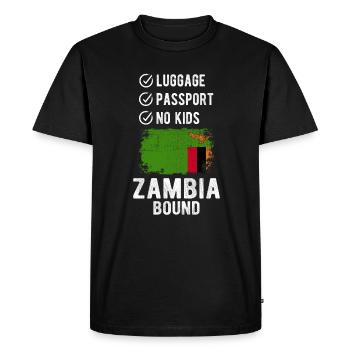 Vacances souvenirs en Zambie - T-shirt Premium bio Homme - noir - Devant - Nico (187cm)