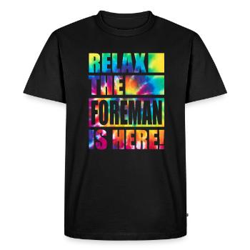 Foreman Funny Saying - Men's Premium Organic T-Shirt - black - Front - Nico (187cm)