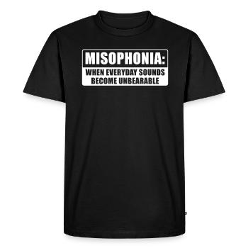 Misophonia Saying Everyday Sounds - Men's Premium Organic T-Shirt - black - Front - Nico (187cm)