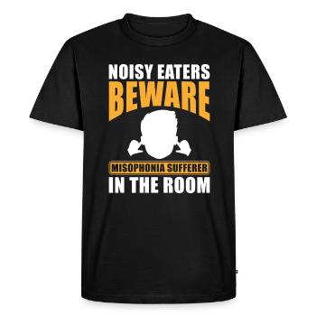 Misophonia Loud eaters Beware of misophonia - Men's Premium Organic T-Shirt - black - Front - Nico (187cm)