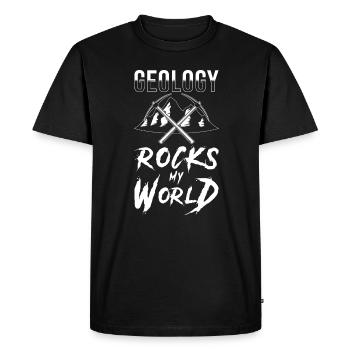 La géologie roche drôle de géologues Cadeau - T-shirt Premium bio Homme - noir - Devant - Nico (187cm)