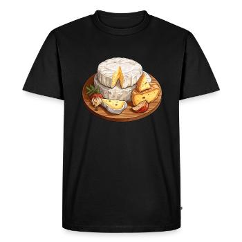 Plateau de Camembert - T-shirt Premium bio Homme - noir - Devant - Nico (187cm)