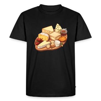 Cheese board - Men's Premium Organic T-Shirt - black - Front - Nico (187cm)