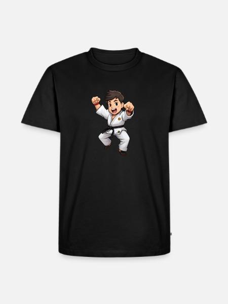 Karate - Männer Premium Bio T-Shirt - Schwarz