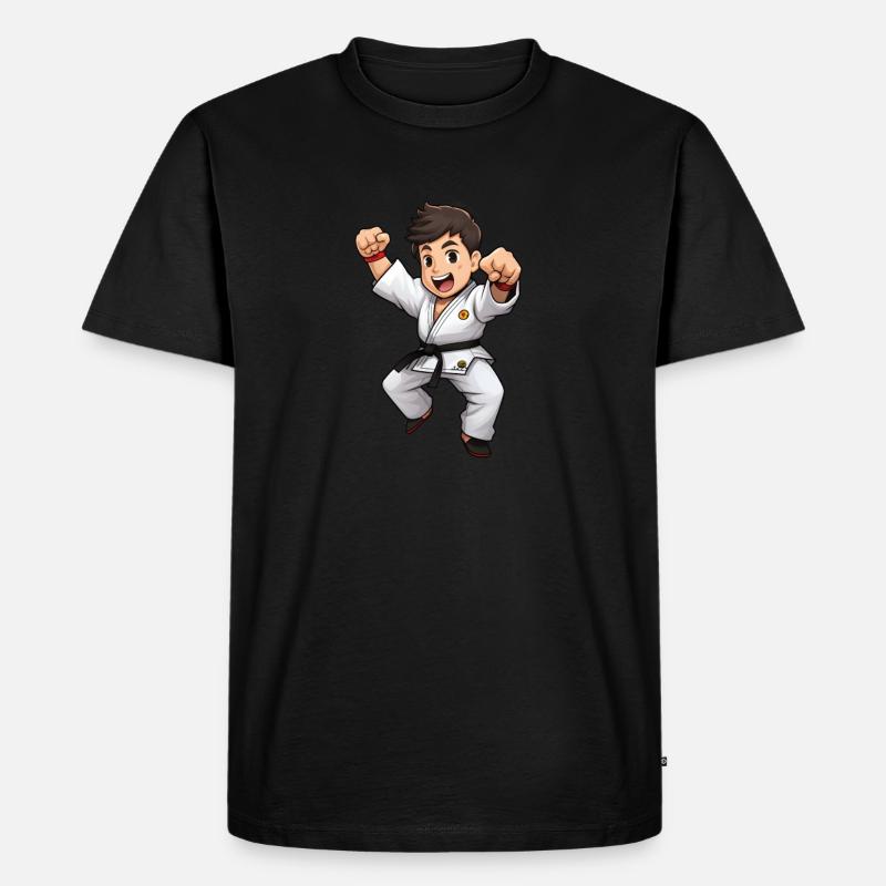 Karate - Männer Premium Bio T-Shirt - Schwarz