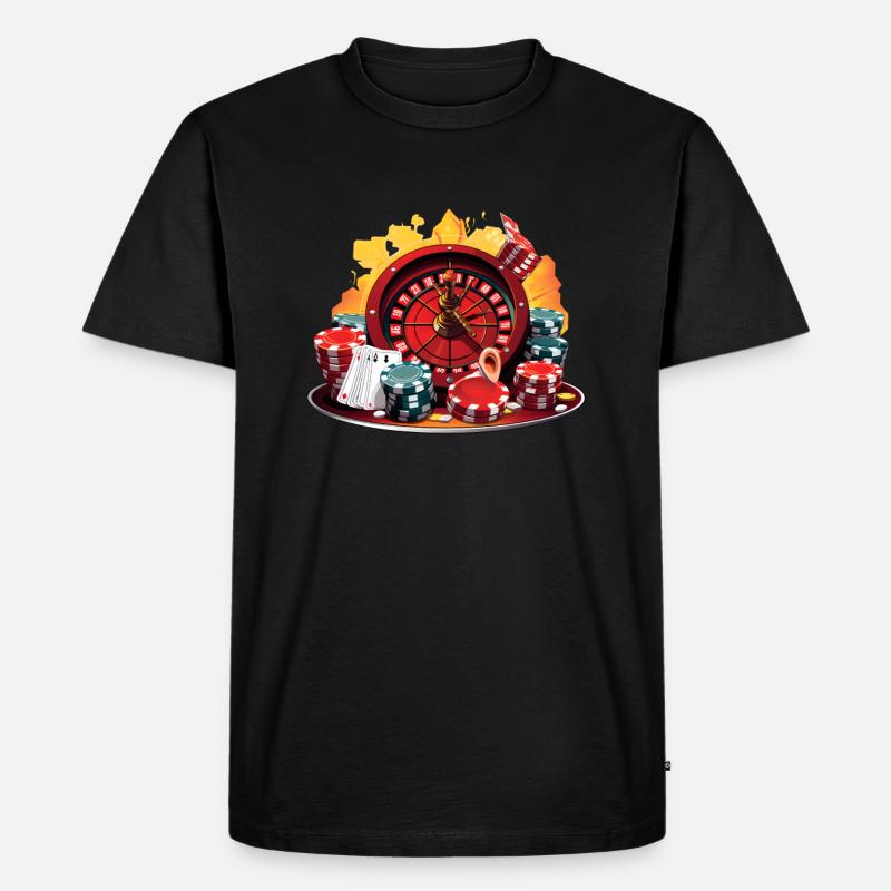 Kasino - Männer Premium Bio T-Shirt - Schwarz