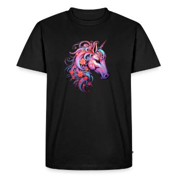 Unicorn Aesthetic Design - Men's Premium Organic T-Shirt - black - Front - Nico (187cm)