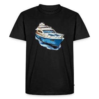 Yacht - T-shirt Premium bio Homme - noir - Devant - Nico (187cm)