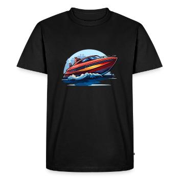 Canot automobile - T-shirt Premium bio Homme - noir - Devant - Nico (187cm)