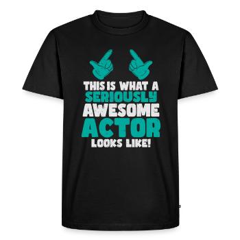 This is what a cool awesome actor looks - Men's Premium Organic T-Shirt - black - Front - Nico (187cm)