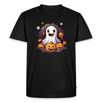 Fantôme Kawaii - T-shirt Premium bio Homme - noir - Devant - Nico (187cm)