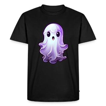 Kawaii Ghost Halloween Anime - Men's Premium Organic T-Shirt - black - Front - Nico (187cm)