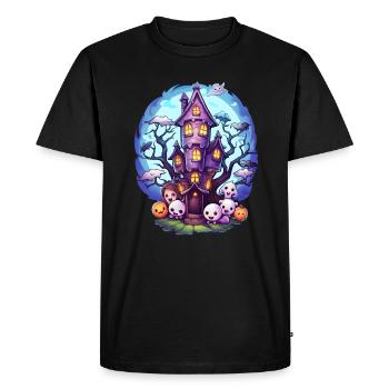 Maison hantée d’anime - T-shirt Premium bio Homme - noir - Devant - Nico (187cm)