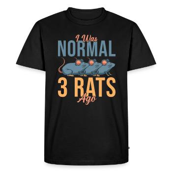 Rat Lover Gift - Men's Premium Organic T-Shirt - black - Front - Nico (187cm)