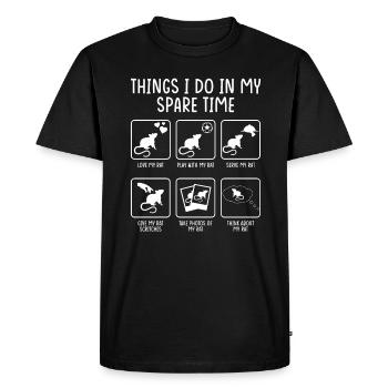 Gift for rat lovers - Men's Premium Organic T-Shirt - black - Front - Nico (187cm)