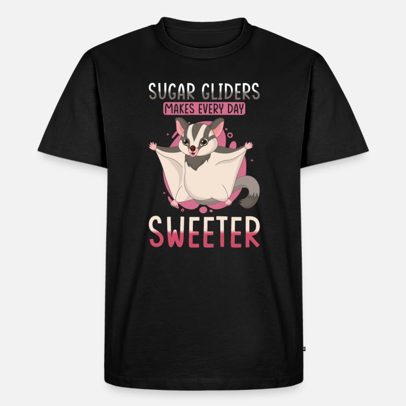 Sugar Glider Spruch - Männer Premium Bio T-Shirt - Schwarz