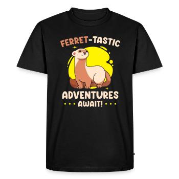 Cadeau de furet pour les propriétaires de furets - T-shirt Premium bio Homme - noir - Devant - Nico (187cm)