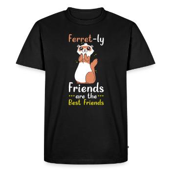 Cadeau de furet pour les propriétaires de furets - T-shirt Premium bio Homme - noir - Devant - Nico (187cm)