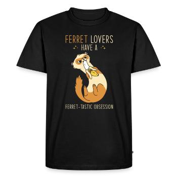 Cadeau de furet pour les propriétaires de furets - T-shirt Premium bio Homme - noir - Devant - Nico (187cm)